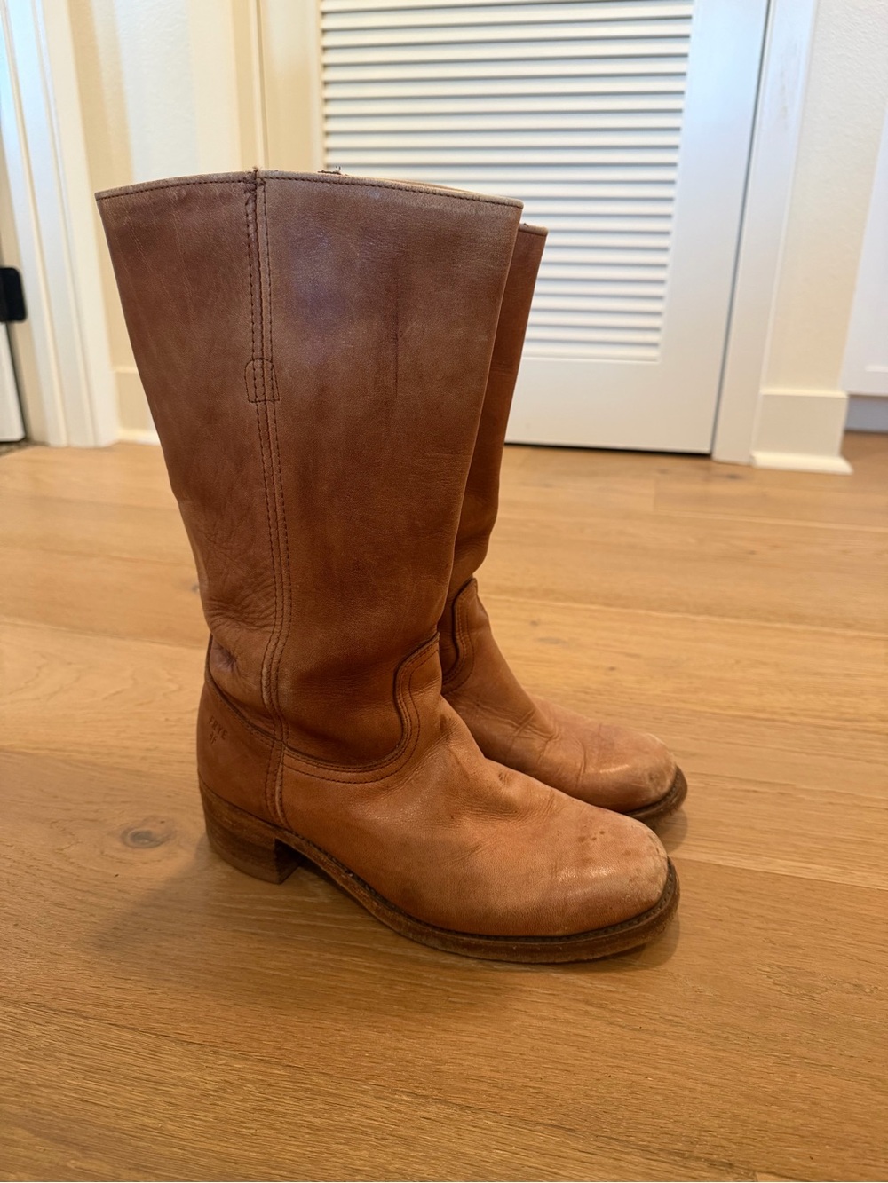Frye Campus Boots saddle brown leather cowgirl western ranch boho size 9 1/2